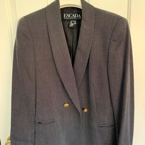 Vintage Black and White Patterned Escada Blazer Size 38